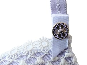 Satin bow, engraved and printed metal