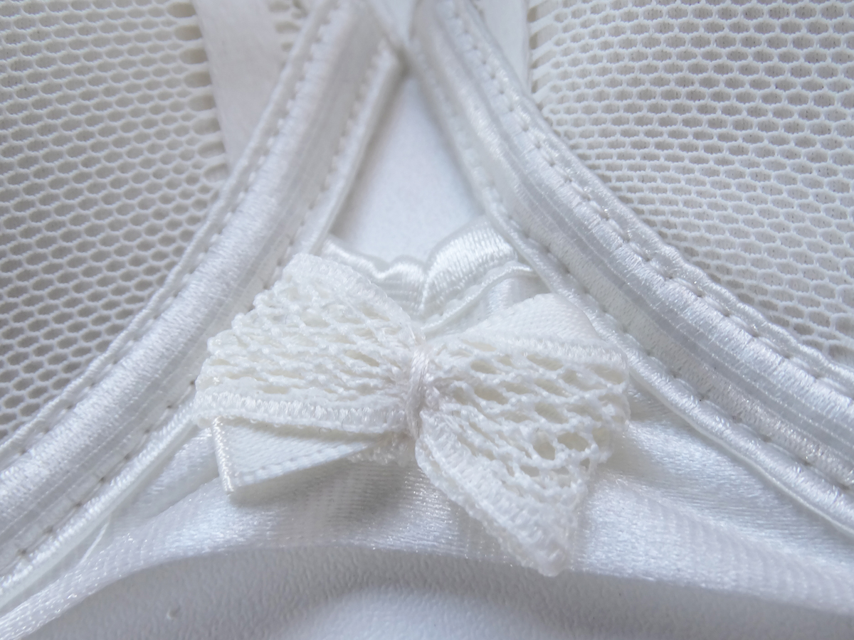 Satin and mesh bow